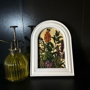 Elegant White Framed Botanical Art Print